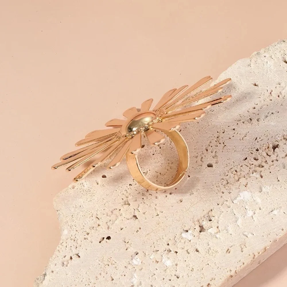 Huge Flower Petals Statement Ring